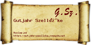 Gutjahr Szellőke névjegykártya
